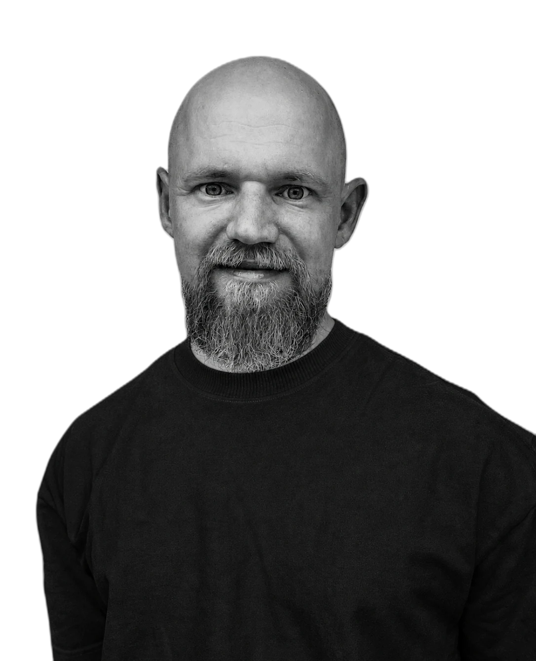 Sascha Schlimbach, founder of passt., in a black t-shirt