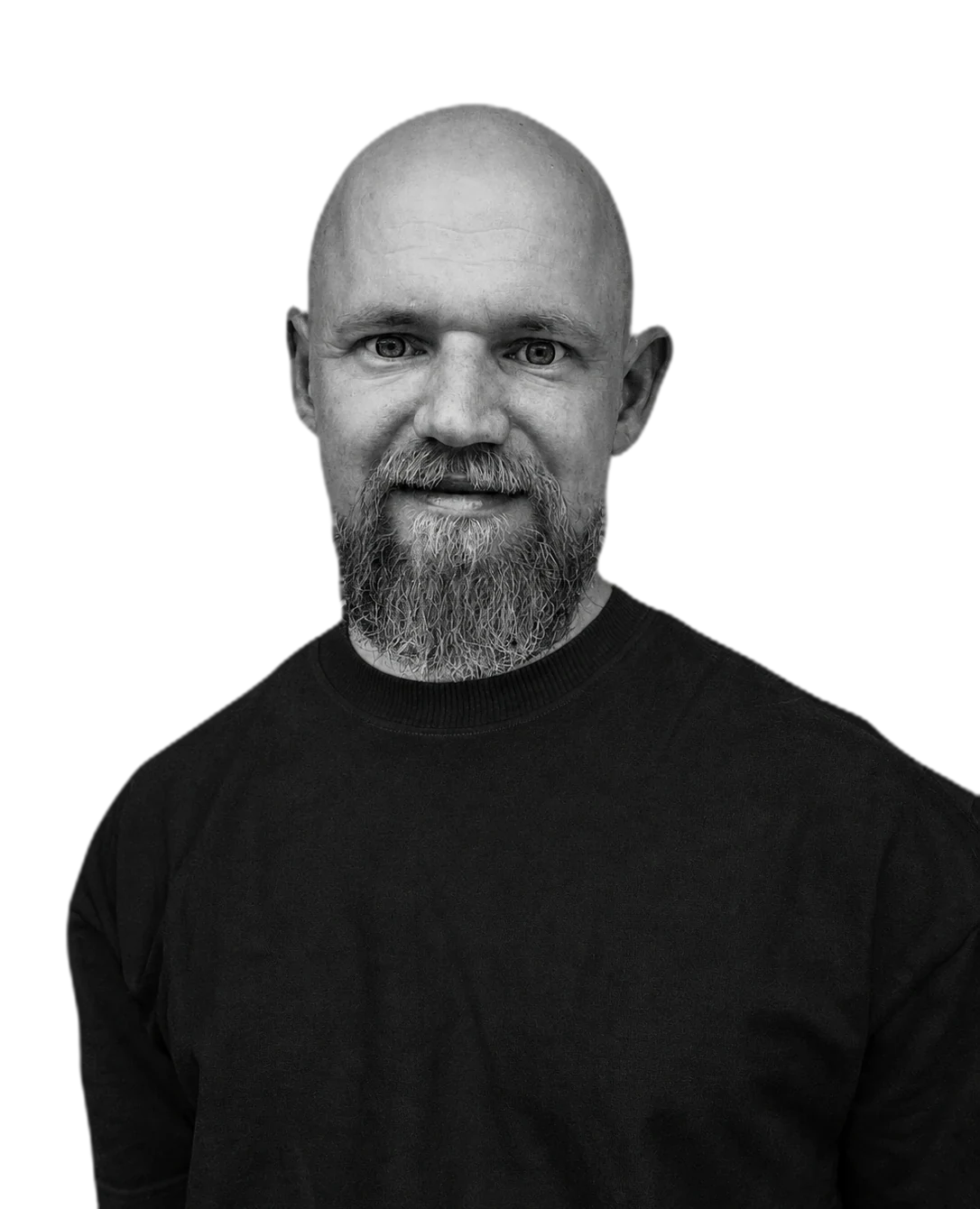Sascha Schlimbach, founder of passt., in a black t-shirt